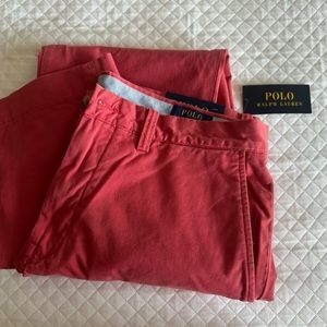 NWT Men’s Ralph Lauren Stretch Straight Fit Pants 34x32 Nantucket Red